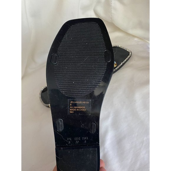 Steve madden black sandals jellah sz 8 - Picture 4 of 4